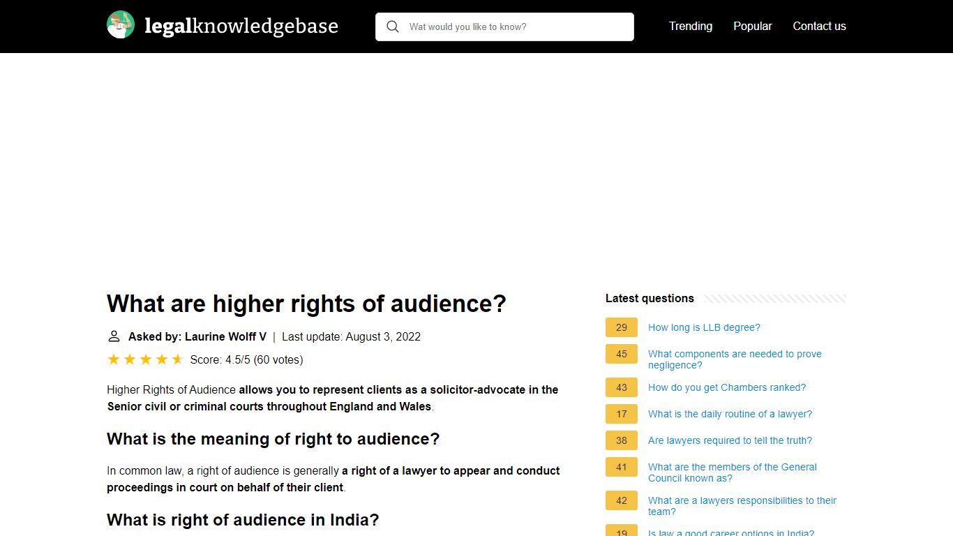 What are higher rights of audience? - legalknowledgebase.com